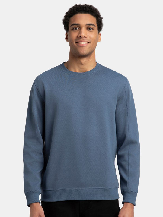 Jockey Super Combed Cotton Rich Pique Sweatshirt With Ribbed Cuffs-AM48