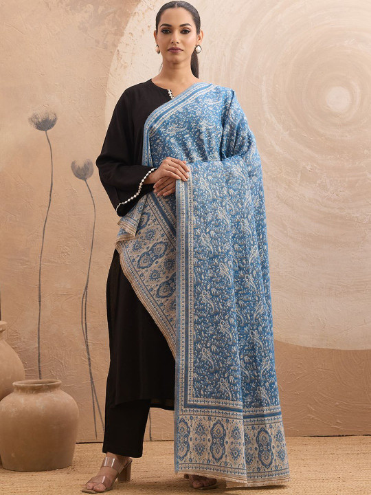 WEAVERS VILLA WEAVERS Women Ethnic Motifs Woollen Shawl