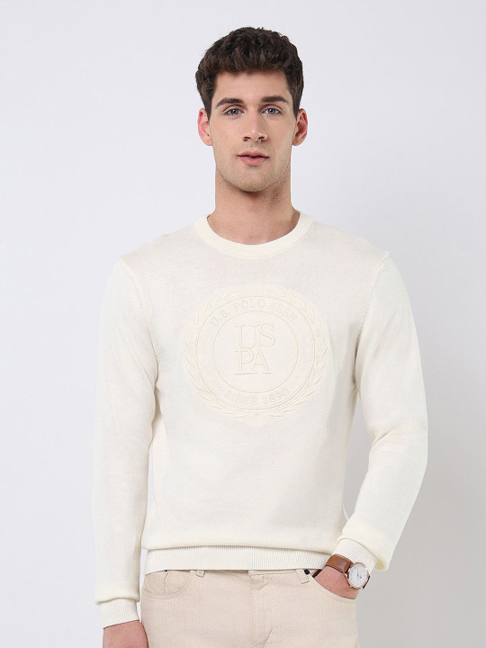 U.S. Polo Assn. Men Pullover with Embroidered Detail