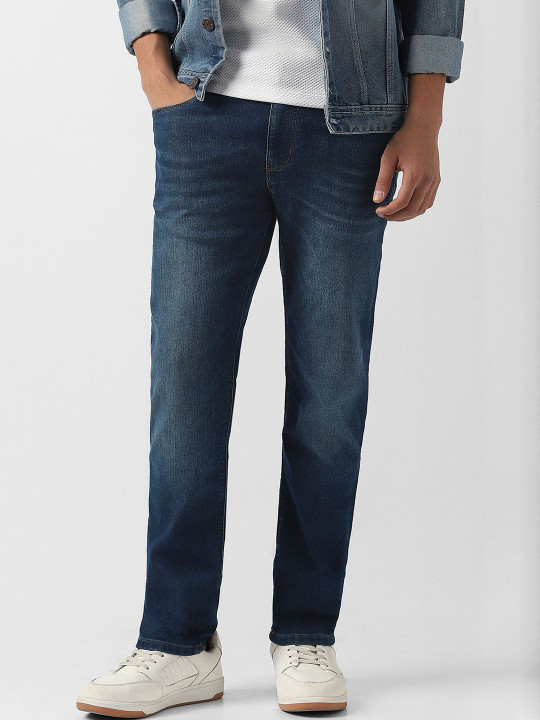 VAN HEUSEN DENIM LABS Men Slim Fit Mid-Rise Light Fade Jeans