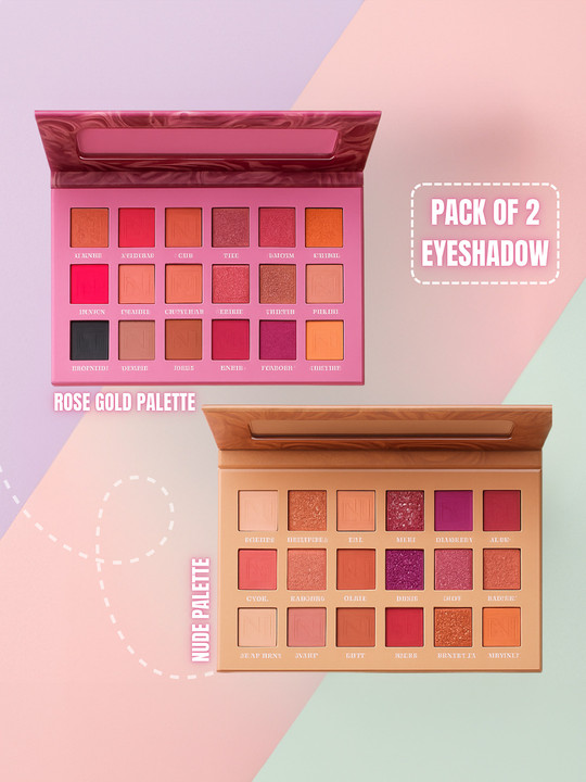 MINARA Long Lasting Eyeshadow Palette - 36 g - Nude- Rose Gold