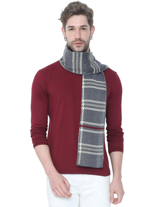 FabSeasons Men Checked Merino Wool Mufflers