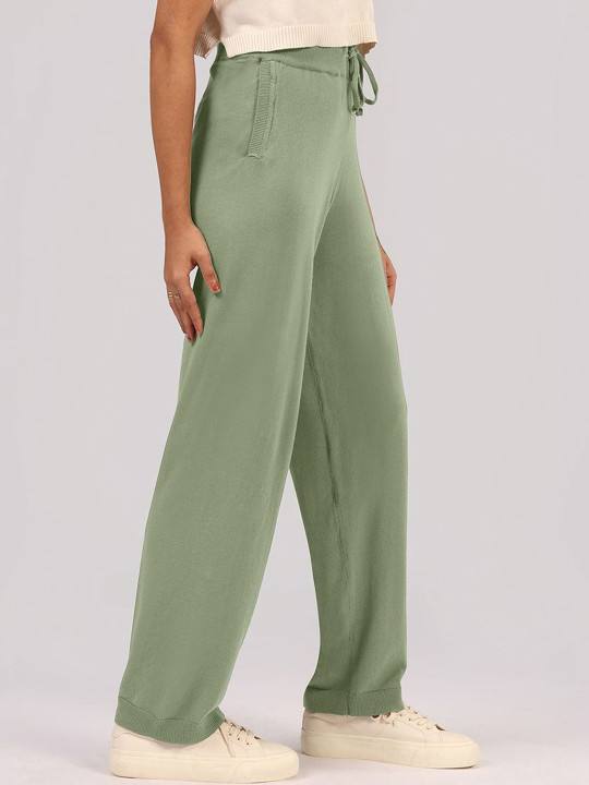 Blissclub Women Relaxed Straight Leg High-Rise Trousers