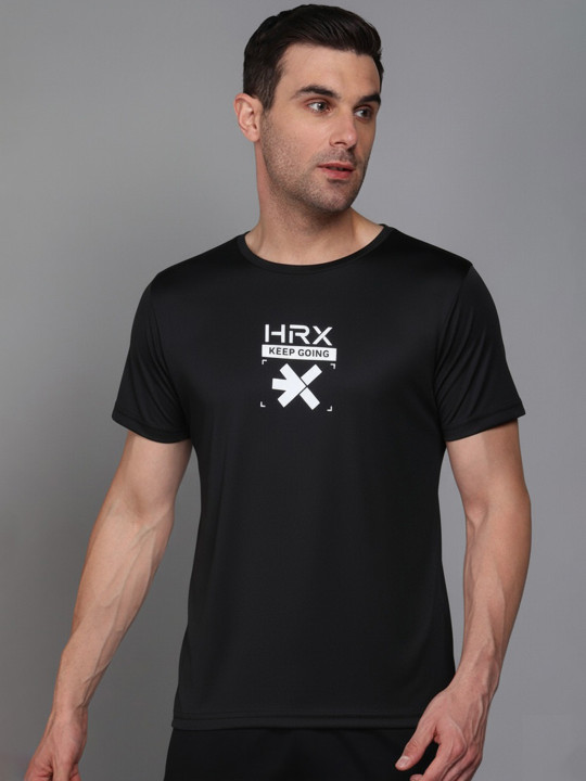 HRX by Hrithik Roshan Men Brand Logo Printed Round Neck T-shirt