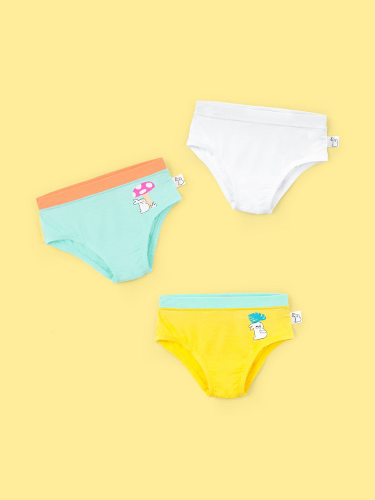 SuperBottoms Girls Pack Of 3 Basic Briefs