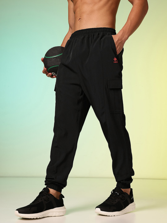 HRX by Hrithik Roshan Men Brand Logo Printed Rapid-Dry Training Joggers