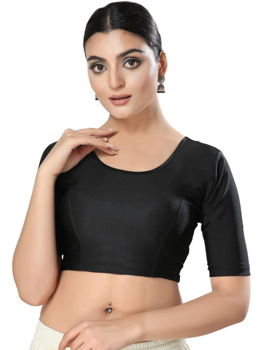 KALINI Round Neck Non-Padded Readymade Saree Blouse