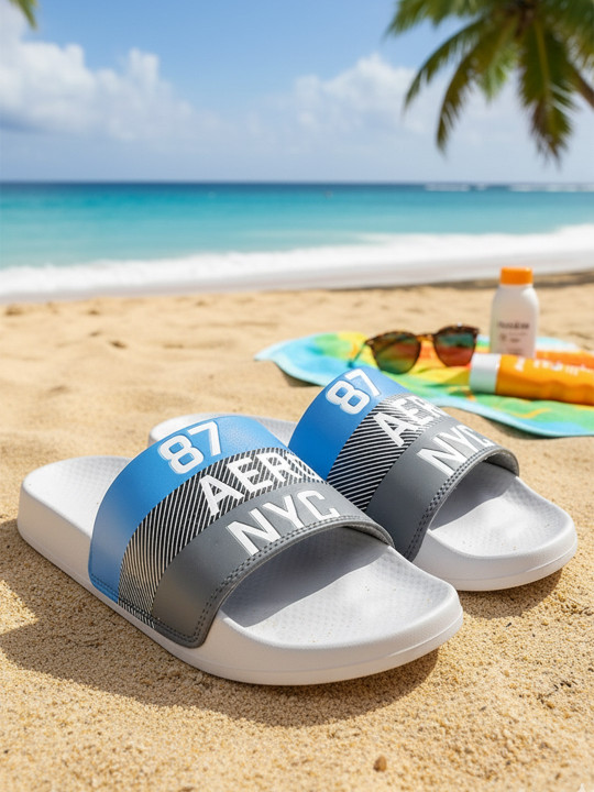 Aeropostale Men Brand Logo Printed Sliders