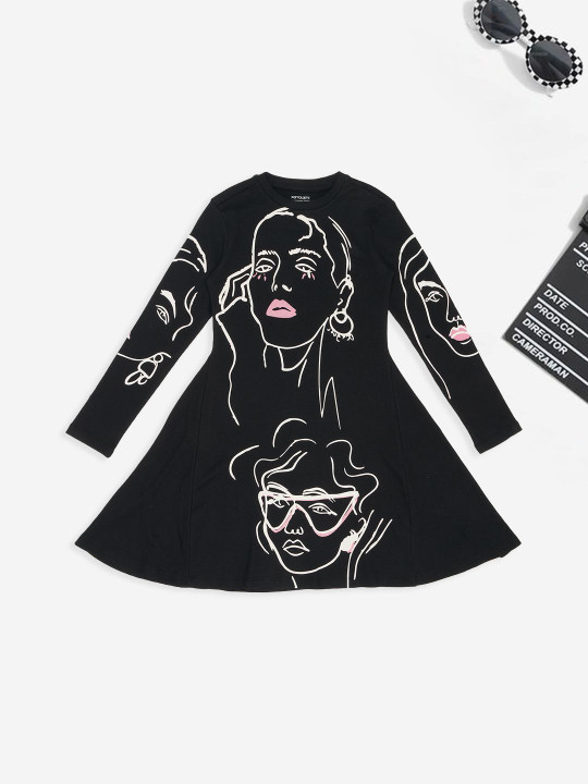 Pantaloons Junior Print A-Line Dress