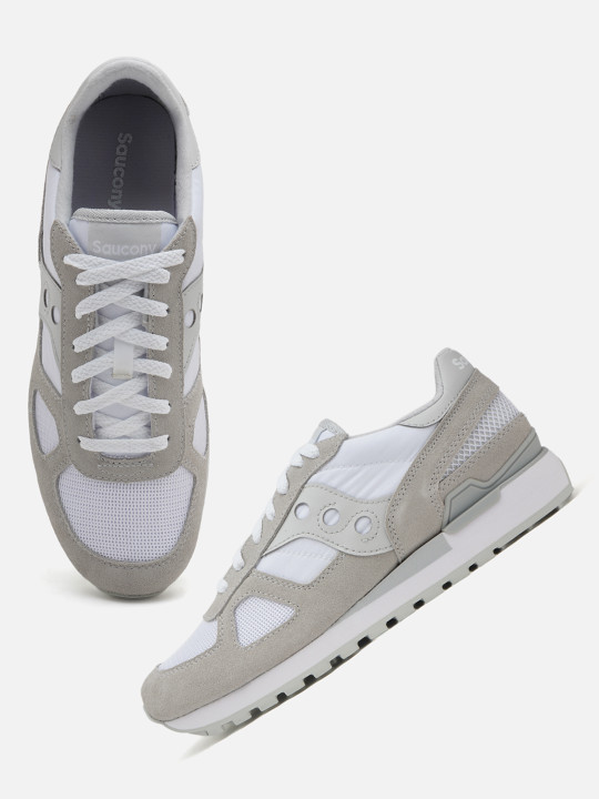 saucony Men Shadow Original Colourblocked Suede Sneakers