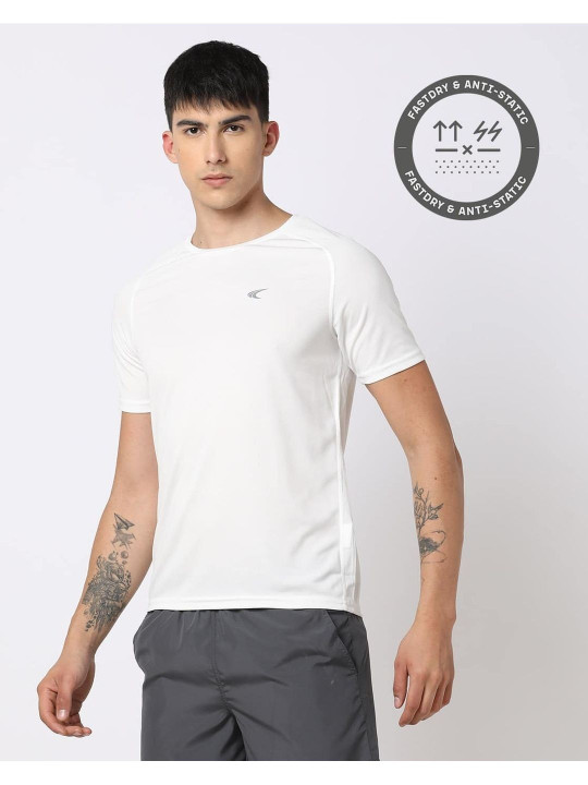 Performax Men Solid Round Neck Running T-shirt