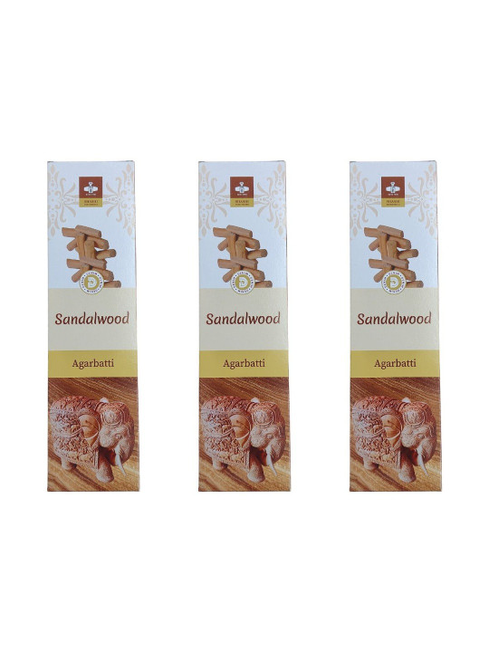 SHASHI DENIM 3Pcs Brown Sandalwood Incense Sticks