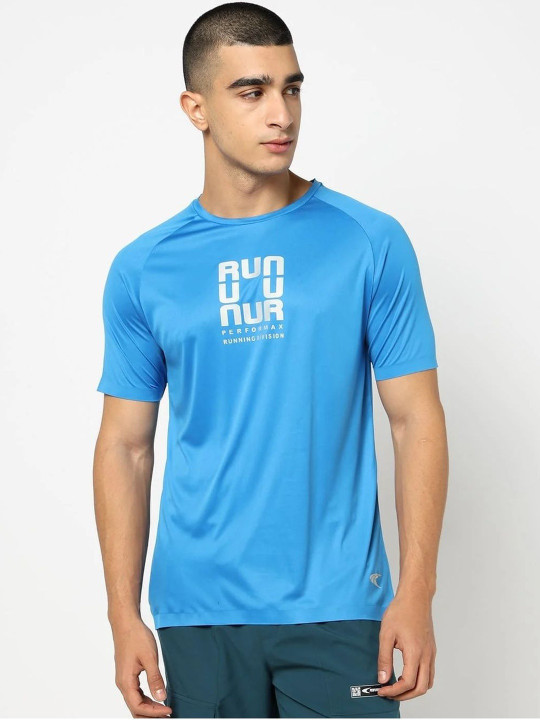Performax Men Printed Crew Neck Regular Fit Sports T-shirt