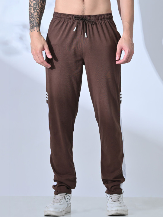 STARFOX Men Striped Cotton Track Pants