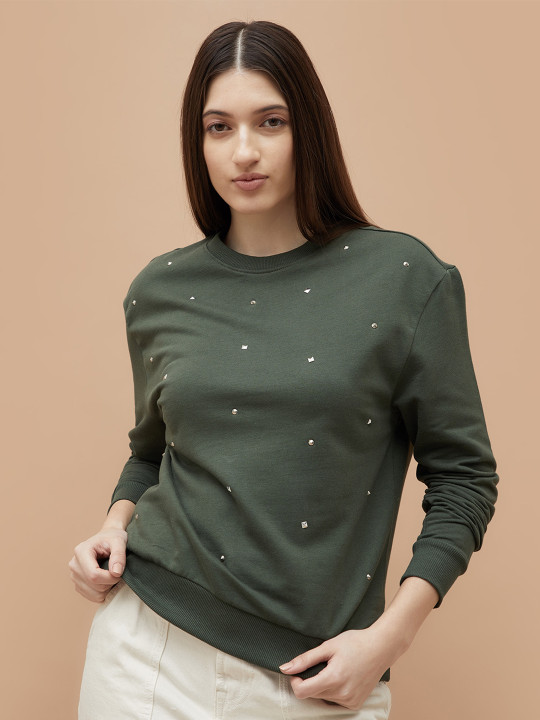 Fame Forever by Lifestyle Women Solid Round Neck Cotton T-shirt