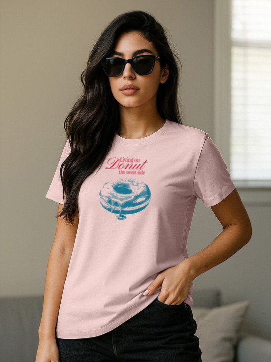JUNEBERRY Women Graphic Printed Round Neck Pure Cotton T-shirt