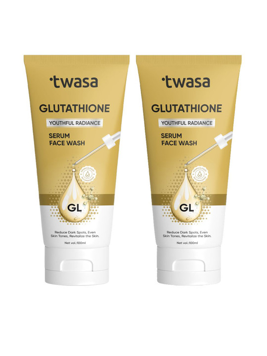 Twasa Set Of 2 Glutathione Serum Face Wash - 100 ml Each