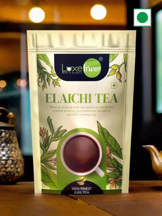 LuxeBrew Elaichi Flavoured Blend Powder Refreshing Elaichi Tea-250gm