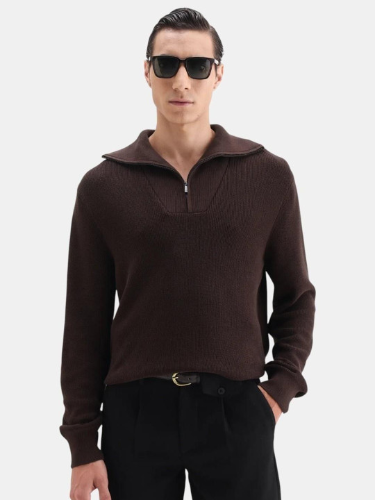 RARE RABBIT Men Ribbed High Neck Pullover Sweaters