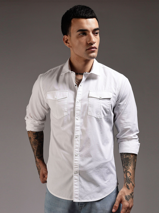 HERE&NOW Men Slim Fit Casual Shirt