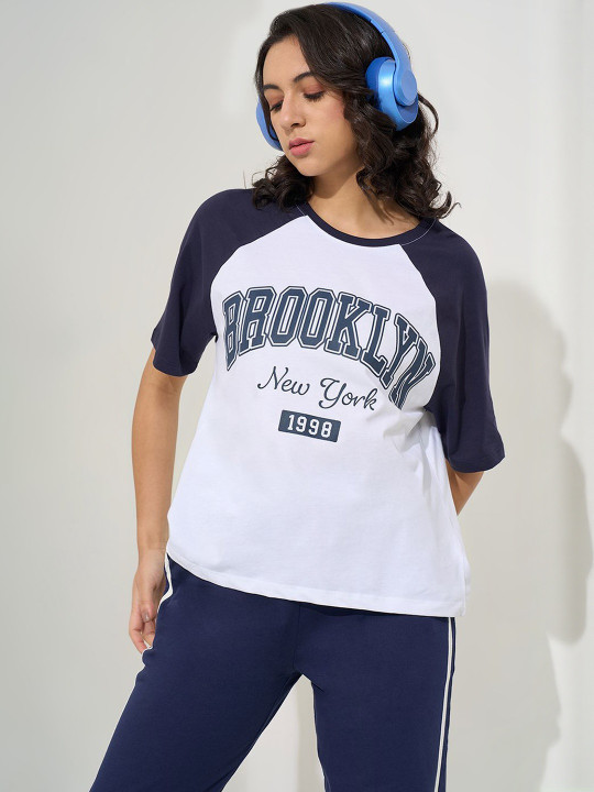 Ajile by Pantaloons Women Typography Printed 1 T-shirt