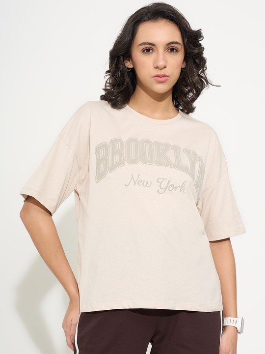 Ajile by Pantaloons Women Typography Printed 1 T-shirt