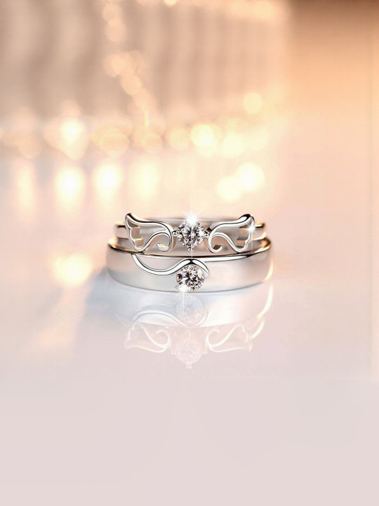 J.S ENTERPRISES Unisex Silver-Toned Stainless Steel Finger Ring