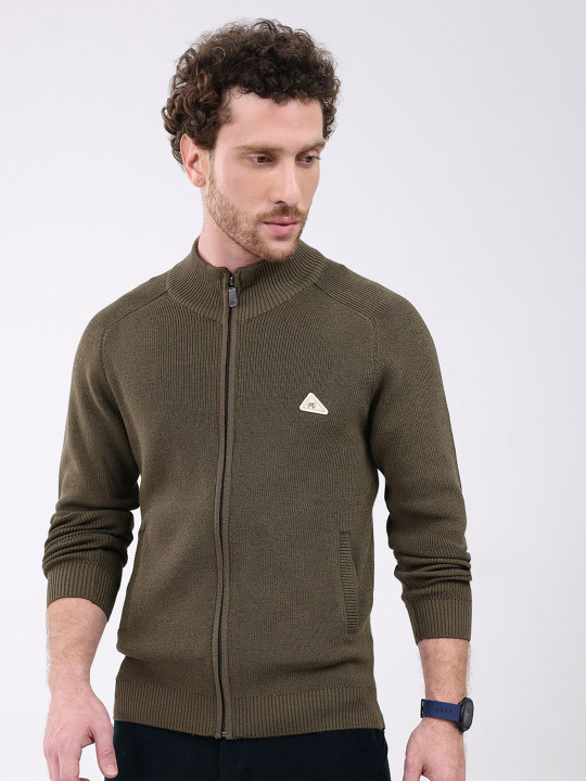 Monte Carlo Men Mock Collar Cardigan Sweater