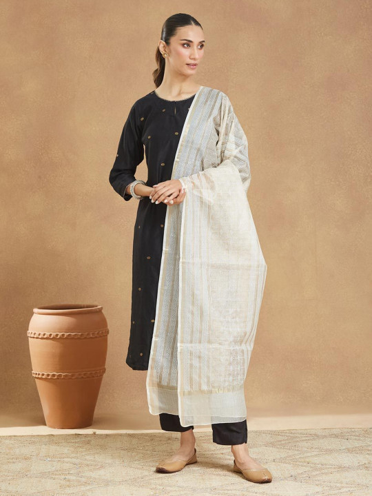 Fabindia Geometric Block Printed Dupatta