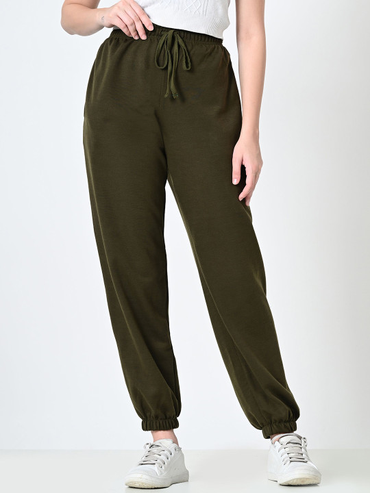ALIZA Women Cotton Oversized Mid Rise Jogger