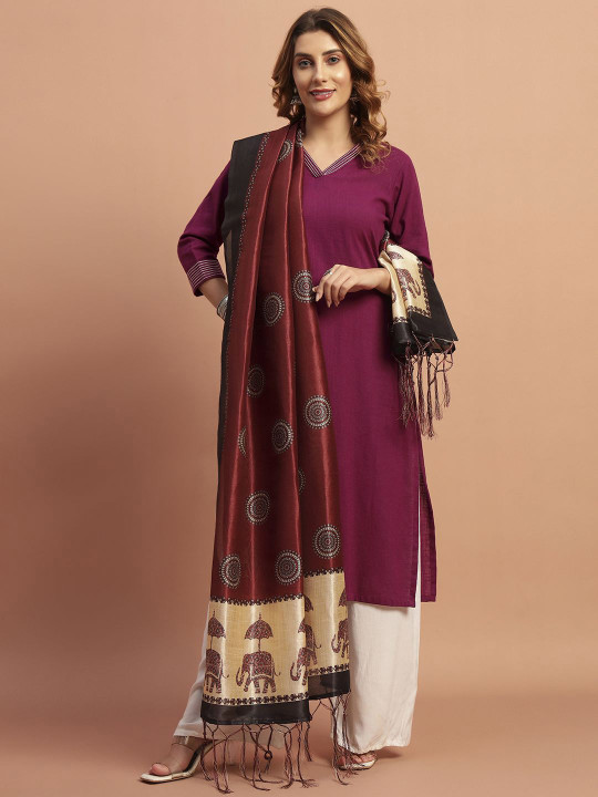 AKSHADEEP Ethnic Motifs Printed Dupatta