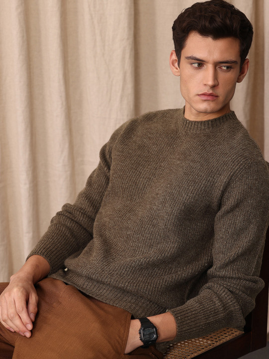 Mr Bowerbird Tailored Fit Ribbed Pullover Sweaters