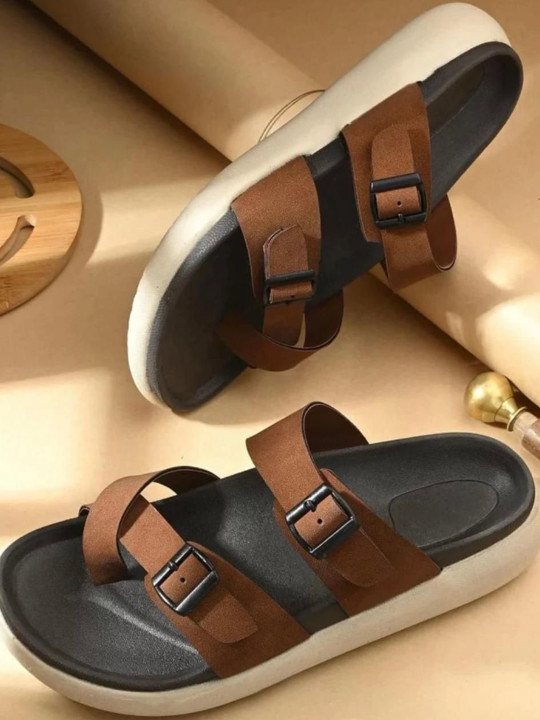 Vechlo Men Colourblocked Comfort Sandals
