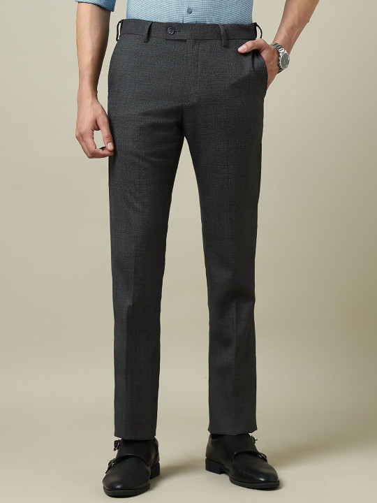 Arrow Men Textured Regular Fit Formal Trouser