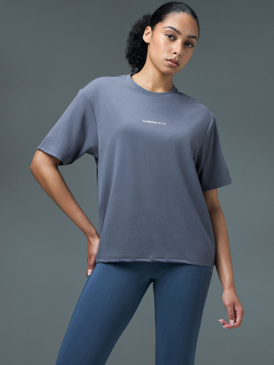 Technosport SS25 Round Neck Antimicrobial Boxy T-Shirt