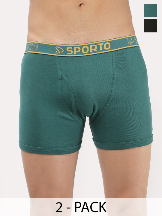 Sporto by Macho Pack Of 2 Combed Cotton Trunks