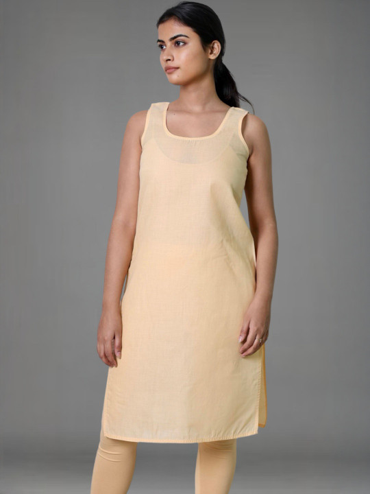 myplusfashion Women Long Cotton Camisole Slip