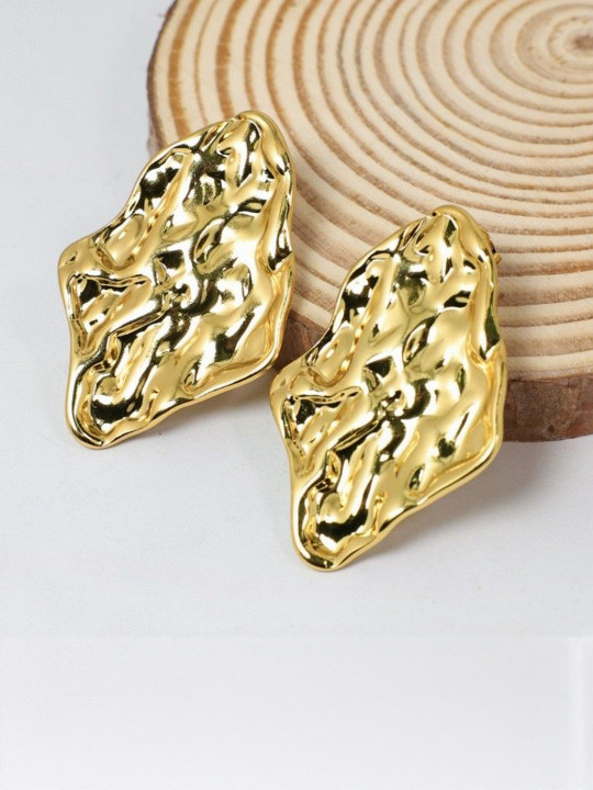 AKISON JEWELS Korean Stainless Steel Gold-Plated Studs