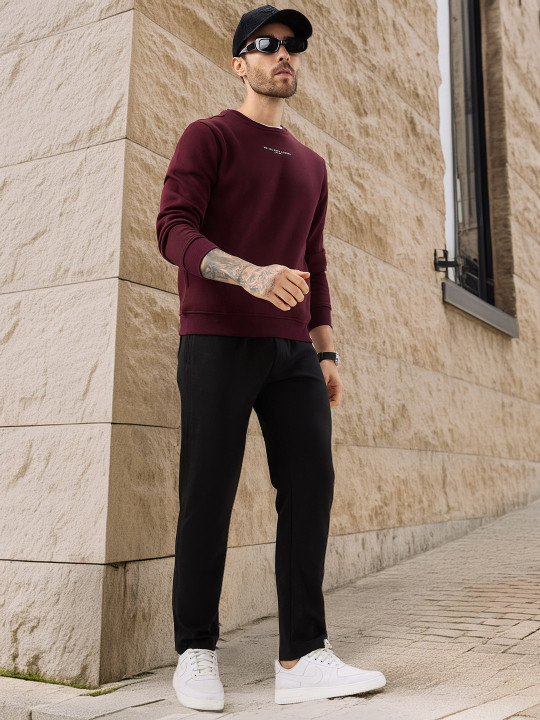 Status Quo Men Slim Fit Mid-Rise Cotton Trouser