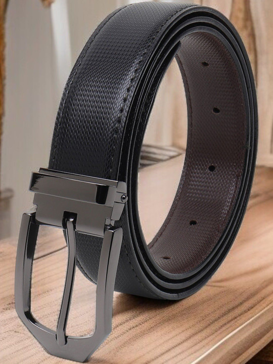 Roadster Men Textured PU Reversible Formal Belt