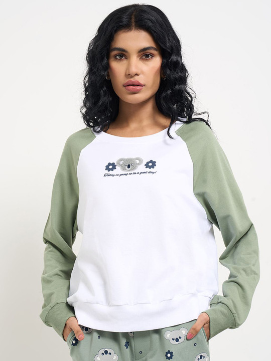 Dreamz by Pantaloons Women Printed Pure Cotton Lounge T-Shirt
