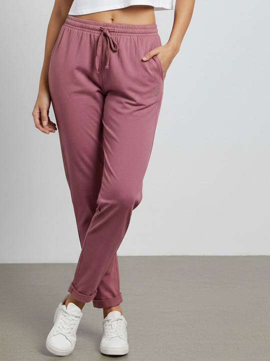 SANDPIPER Women Slim-Fit Mid-Rise Track Pants