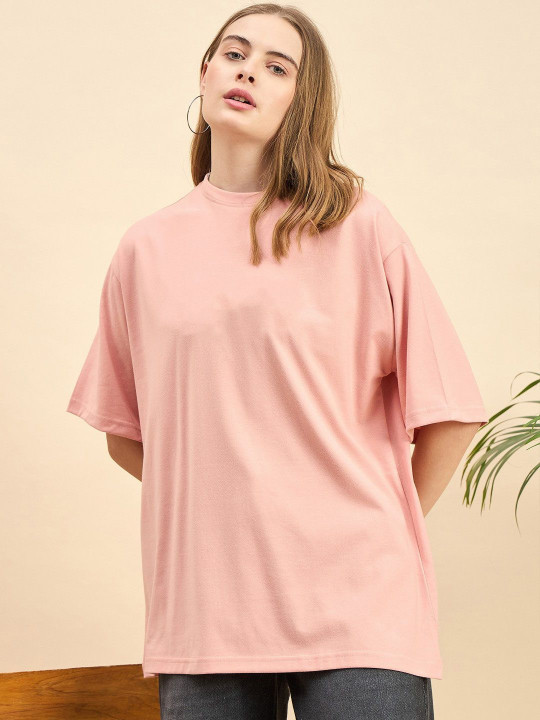 PockMAN Drop-Shoulder Sleeves Bio Finish Cotton Oversized T-shirt