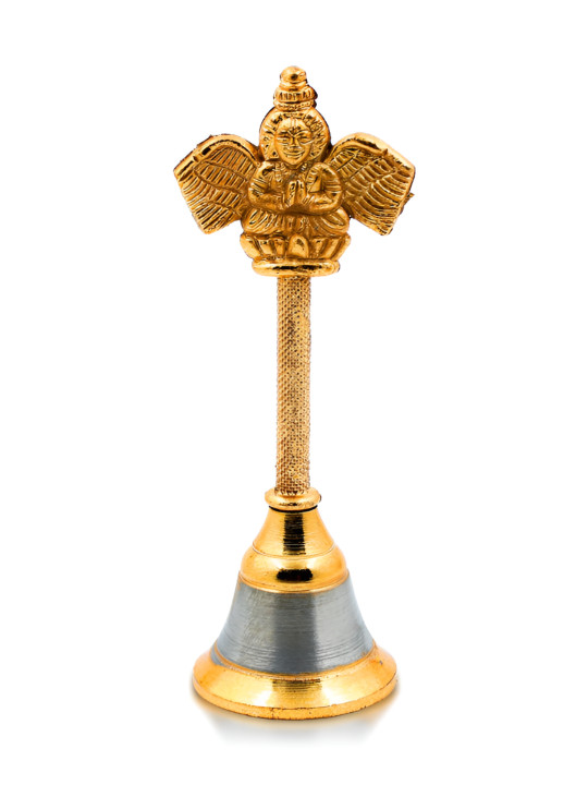 Adhvik Gold Toned Garud Head Spiritual Pooja Bells