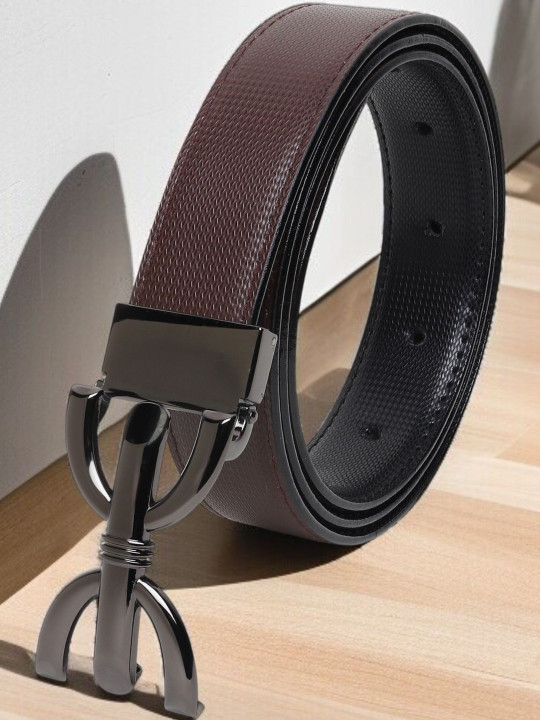 Roadster Men Textured PU Reversible Formal Belt