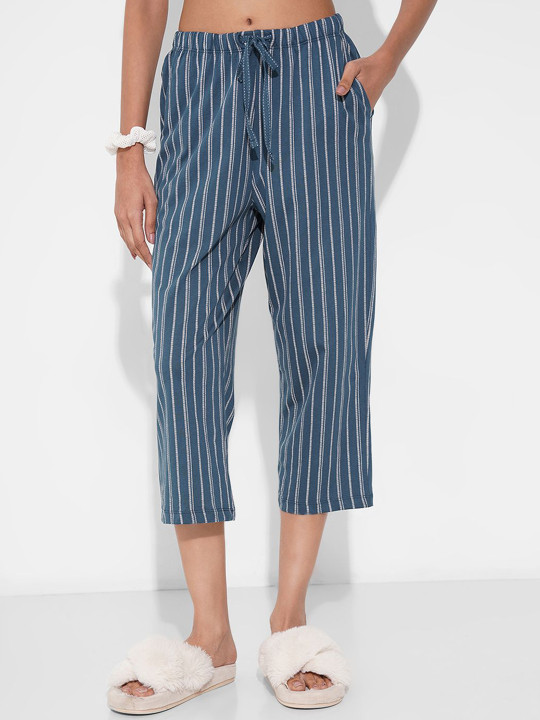 Dreamz by Pantaloons Women Striped Pure Cotton Lounge Pants