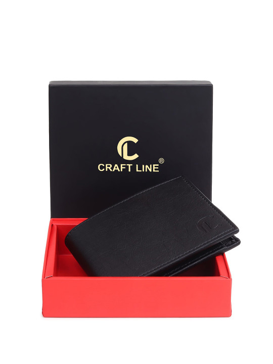 CRAFT LINE Men Textured Two Fold Wallet