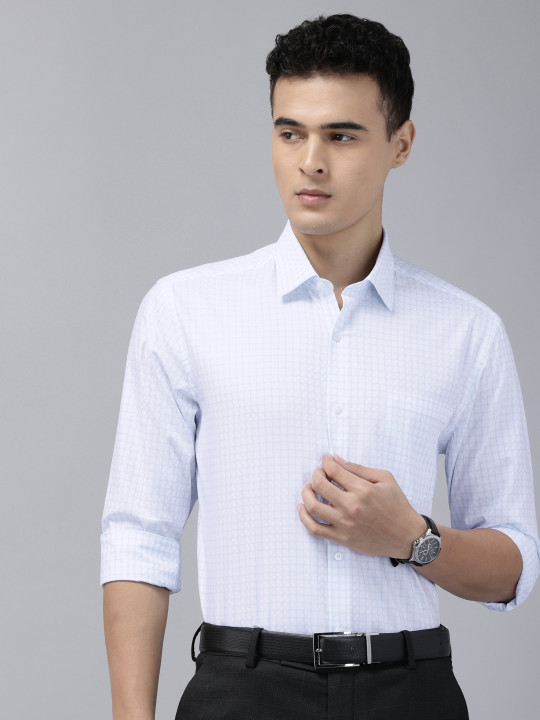Arrow Pure Cotton Manhattan Slim Fit Checked Formal Shirt