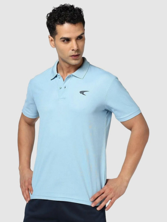 Performax Self Design Polo Collar Regular Fit Sports T-shirt
