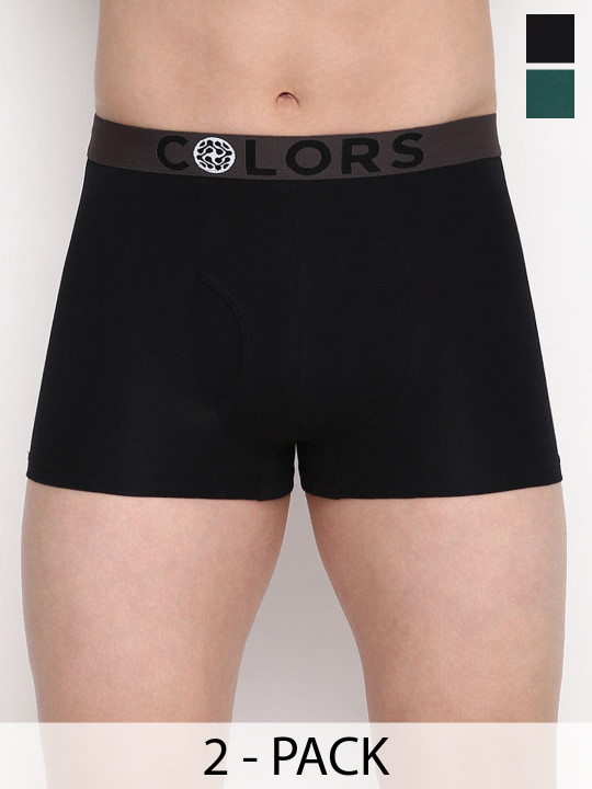 COLORS by Rupa Frontline Men Pack of 4 Solid Short Trunk